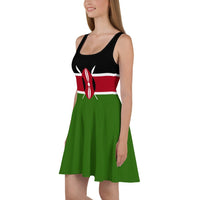 Kenya Flag Skater Dress - Conscious Apparel Store
