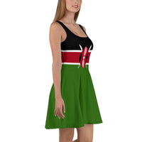 Kenya Flag Skater Dress - Conscious Apparel Store