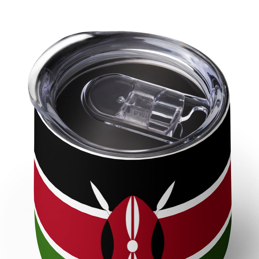 Kenya Flag Wine tumbler - Conscious Apparel Store