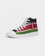 Kenya Flag Women's Hightop Canvas Shoe - Conscious Apparel Store