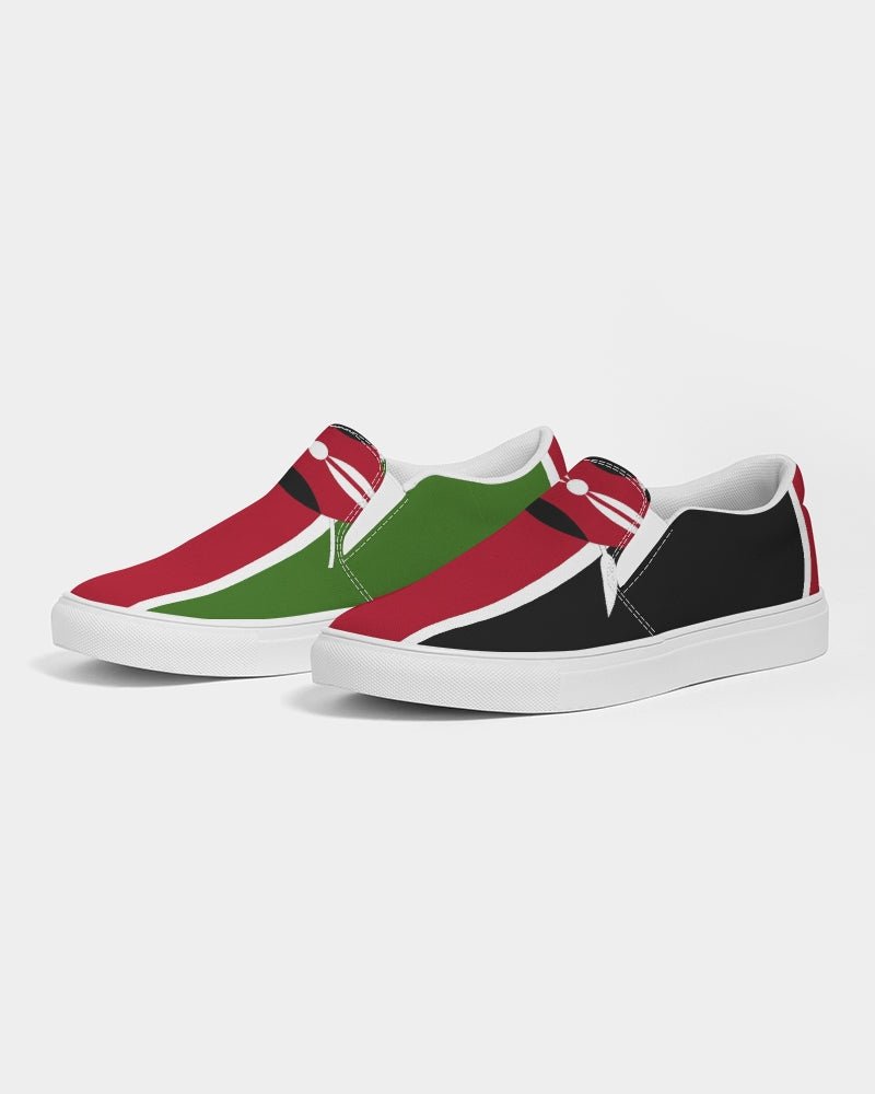 Kenya Flag Women's Slip-On Canvas Shoe - Conscious Apparel Store