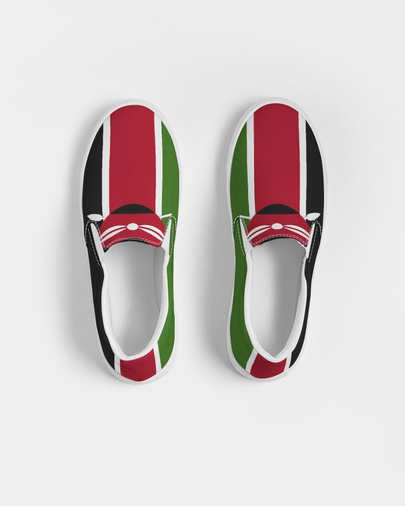 Kenya Flag Women's Slip-On Canvas Shoe - Conscious Apparel Store