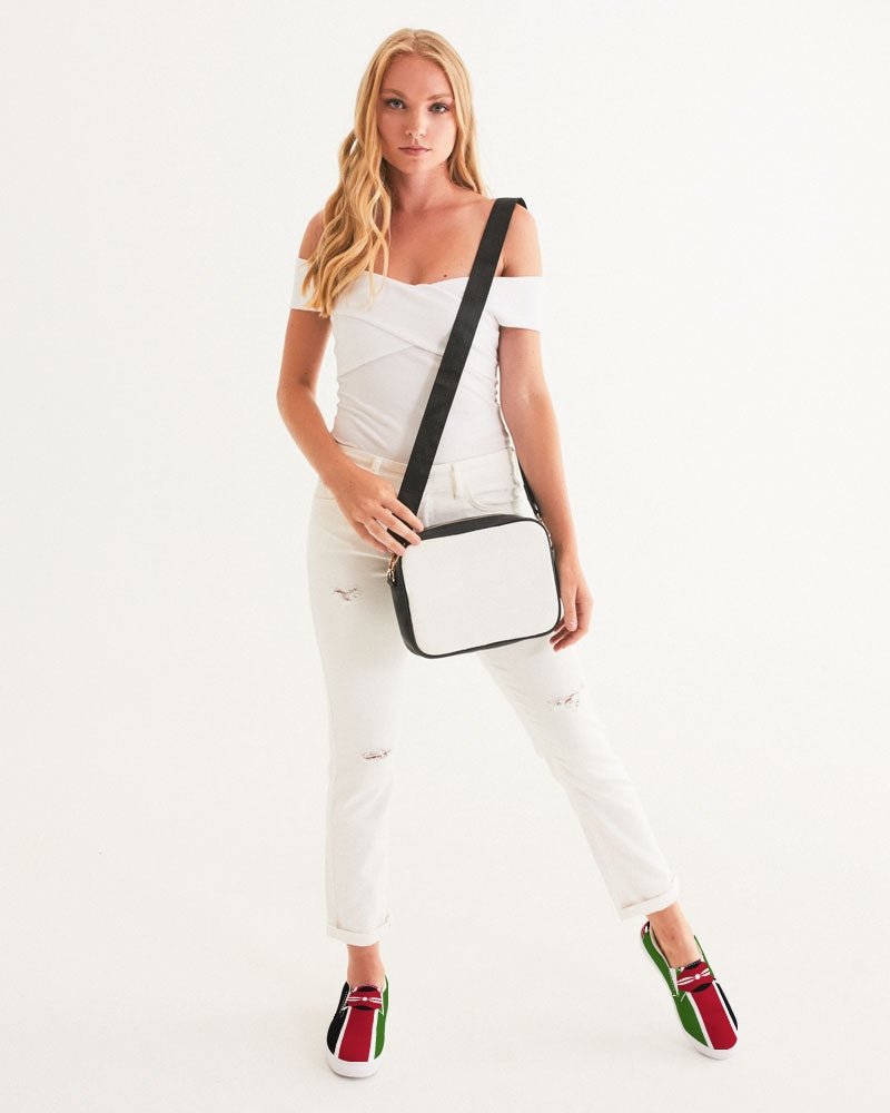 Kenya Flag Women's Slip-On Canvas Shoe - Conscious Apparel Store