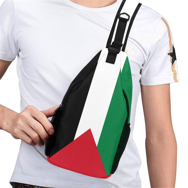 Palestine Flag Men's Casual Chest Bag - Conscious Apparel Store