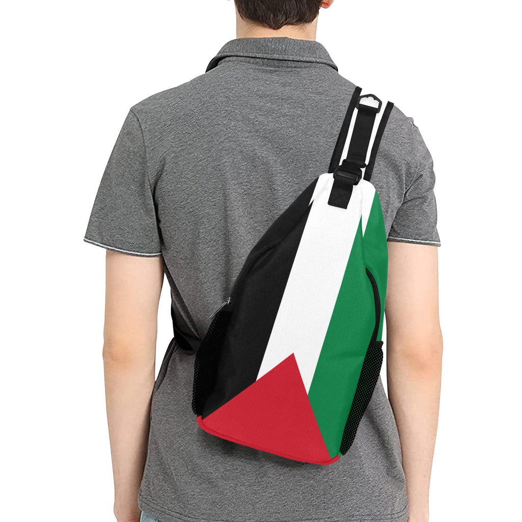 Palestine Flag Men's Casual Chest Bag - Conscious Apparel Store