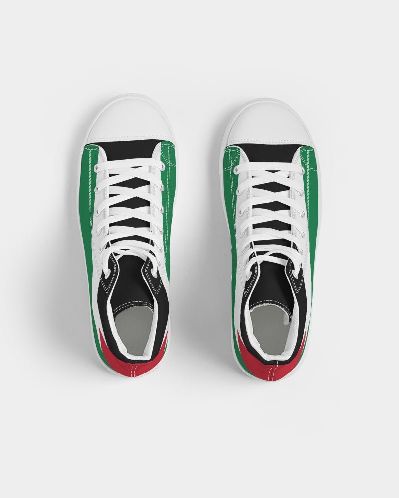 Palestine Flag Men's Hightop Canvas Shoe - Conscious Apparel Store