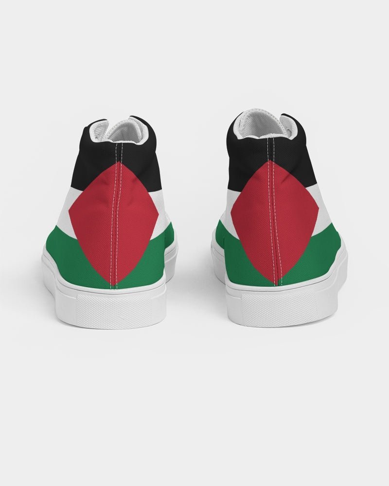 Palestine Flag Men's Hightop Canvas Shoe - Conscious Apparel Store