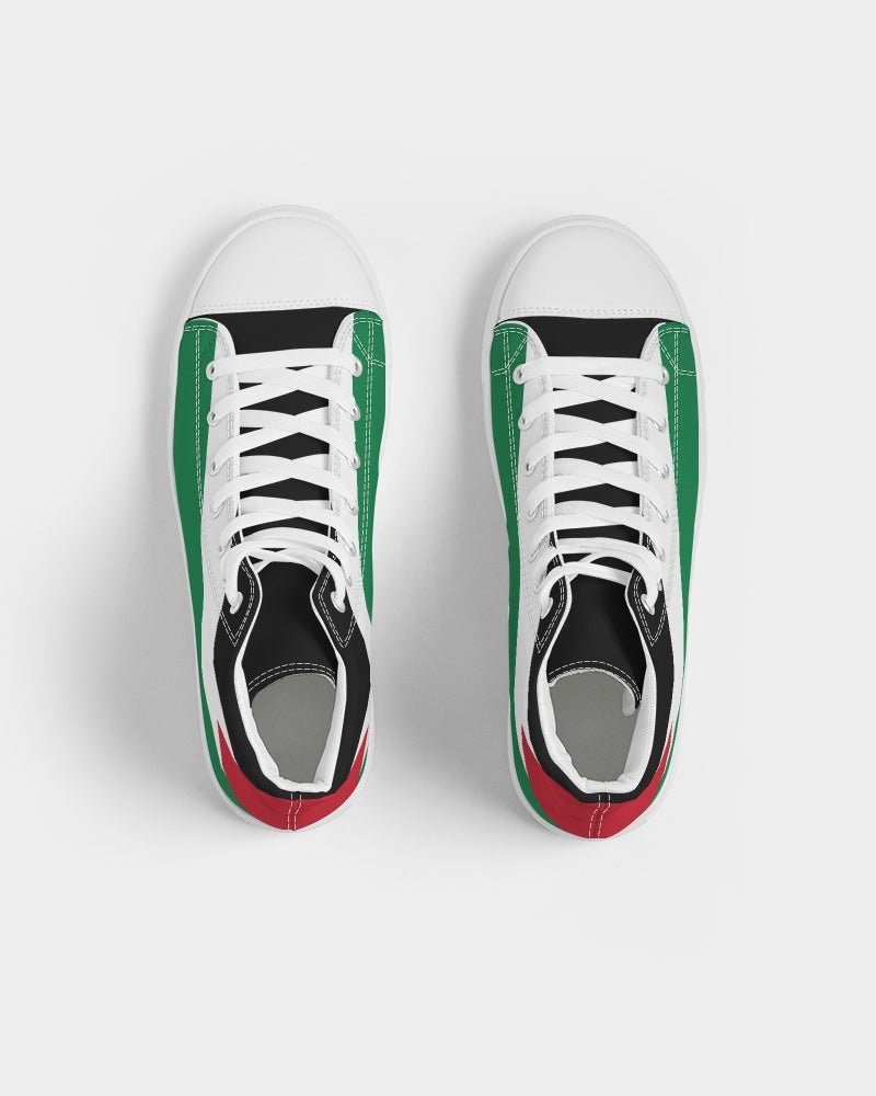 Palestine Flag Men's Hightop Canvas Shoe - Conscious Apparel Store