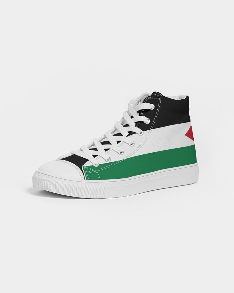 Palestine Flag Men's Hightop Canvas Shoe - Conscious Apparel Store