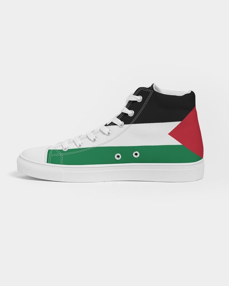 Palestine Flag Men's Hightop Canvas Shoe - Conscious Apparel Store