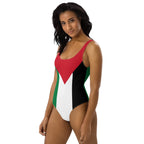 Palestine Flag One-Piece Swimsuit - Conscious Apparel Store