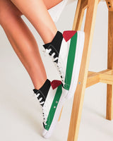 Palestine Flag Women's Hightop Canvas Shoe - Conscious Apparel Store