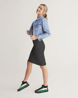Palestine Flag Women's Hightop Canvas Shoe - Black - Conscious Apparel Store