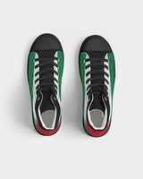 Palestine Flag Women's Hightop Canvas Shoe - Black - Conscious Apparel Store