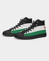 Palestine Flag Women's Hightop Canvas Shoe - Black - Conscious Apparel Store