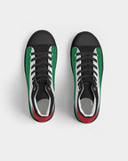 Palestine Flag Women's Hightop Canvas Shoe - Black - Conscious Apparel Store