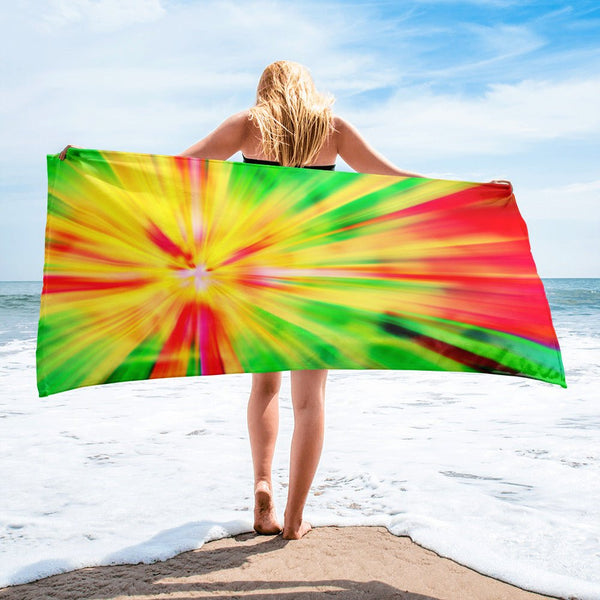 Psychedelic Rastafarian Beach Towel - Conscious Apparel Store