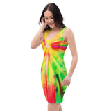 Psychedelic Rastafarian Bodycon Dress - Conscious Apparel Store