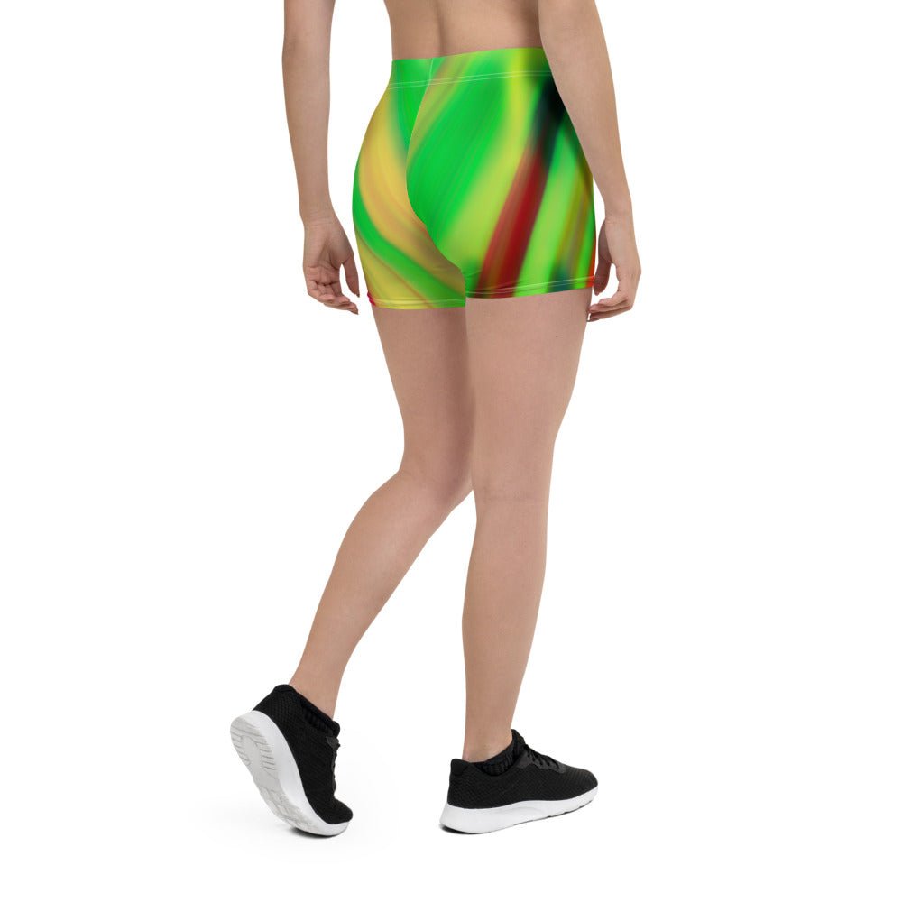 Psychedelic Rastafarian Leggings Shorts - Conscious Apparel Store