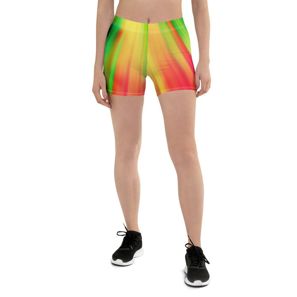 Psychedelic Rastafarian Leggings Shorts - Conscious Apparel Store