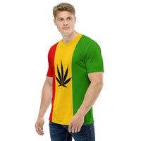 Rasta Leaf Men's T-shirt - Conscious Apparel Store
