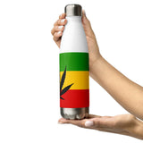 Rasta Leaf Stainless Steel Water Bottle - Conscious Apparel Store