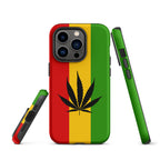 Rasta Leaf Tough Cellphone Case for iPhone® - Conscious Apparel Store