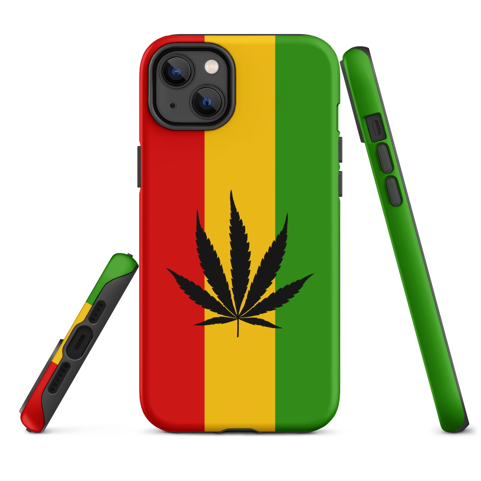 Rasta Leaf Tough Cellphone Case for iPhone® - Conscious Apparel Store