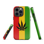 Rasta Leaf Tough Cellphone Case for iPhone® - Conscious Apparel Store