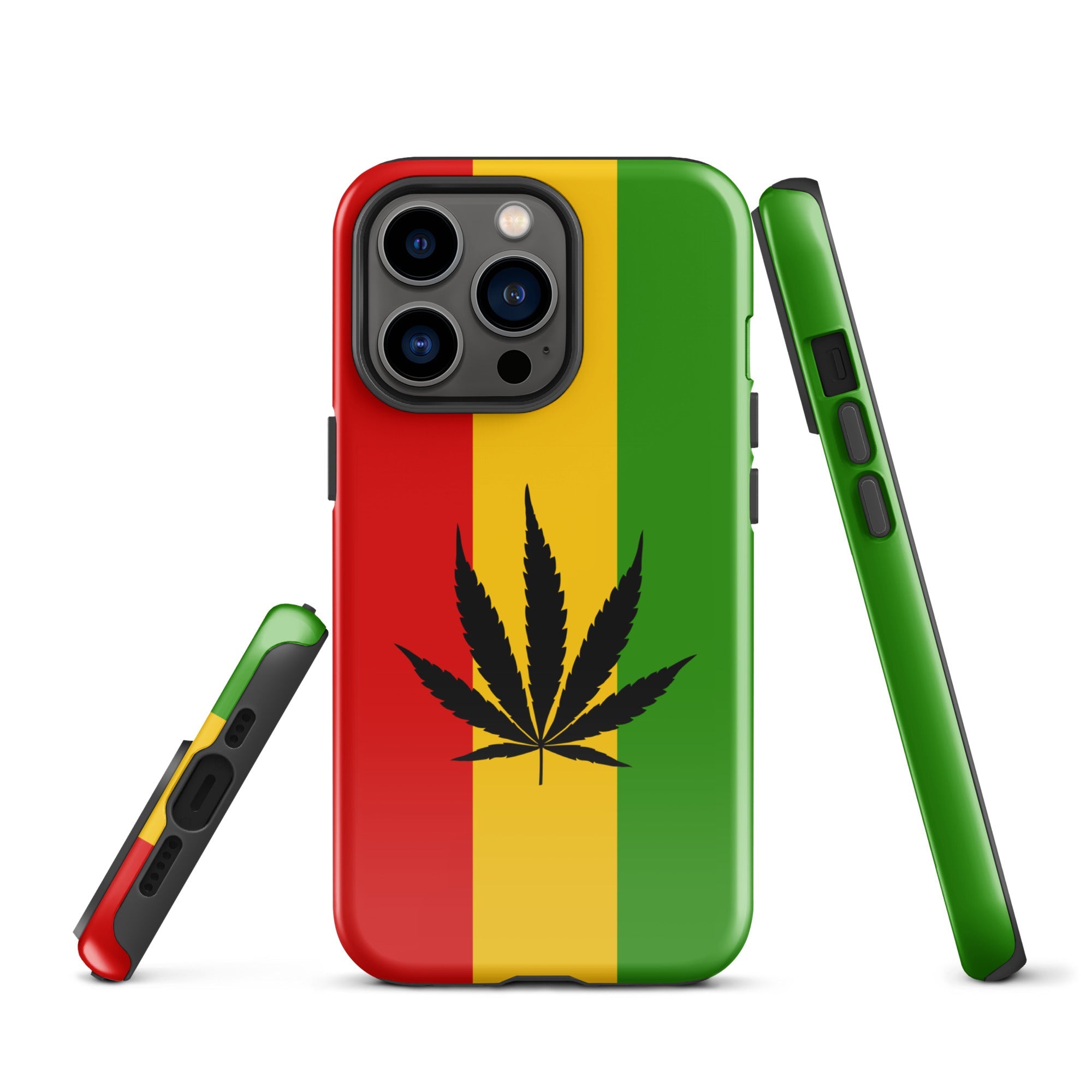 Rasta Leaf Tough Cellphone Case for iPhone® - Conscious Apparel Store