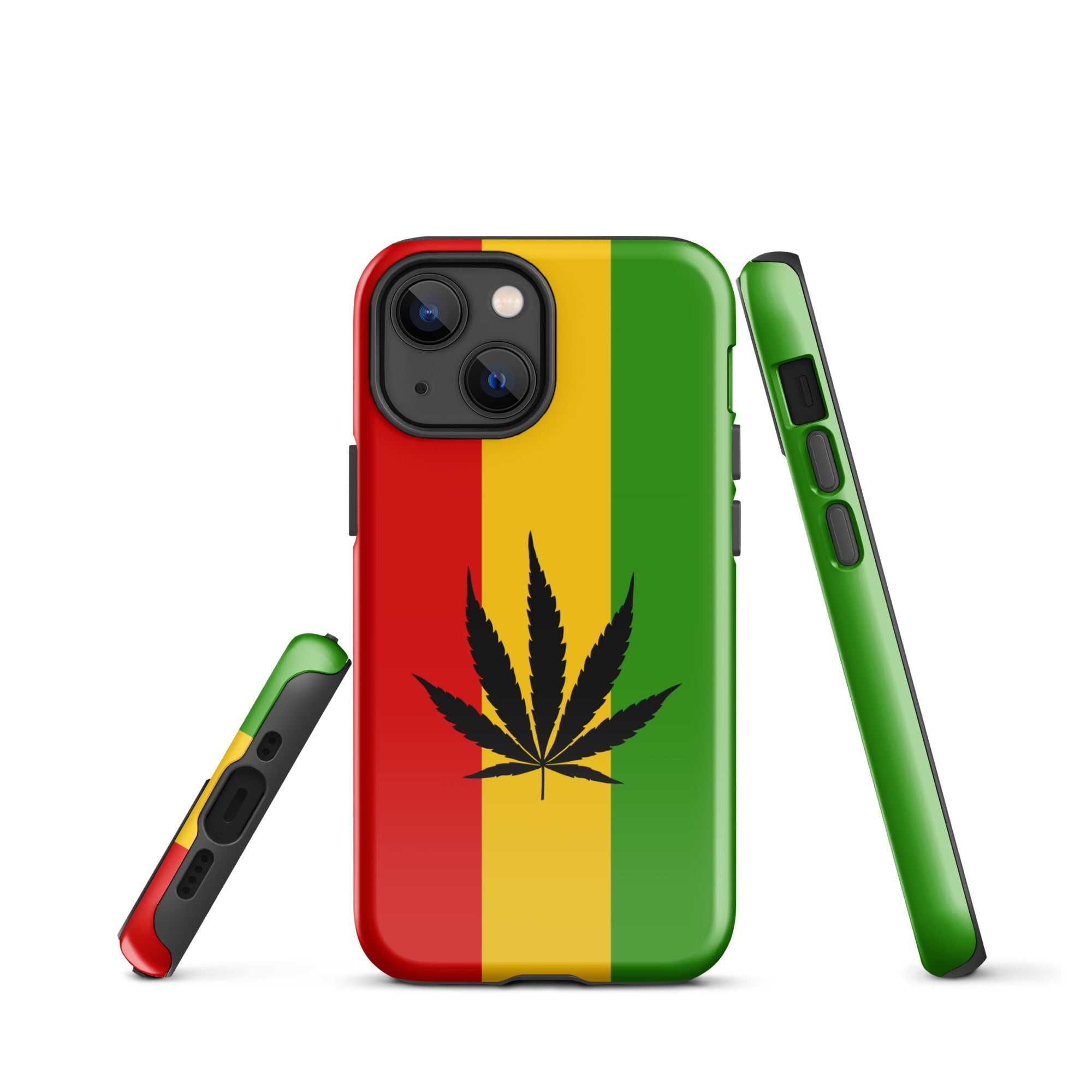 Rasta Leaf Tough Cellphone Case for iPhone® - Conscious Apparel Store