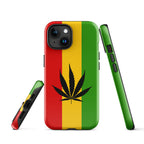 Rasta Leaf Tough Cellphone Case for iPhone® - Conscious Apparel Store