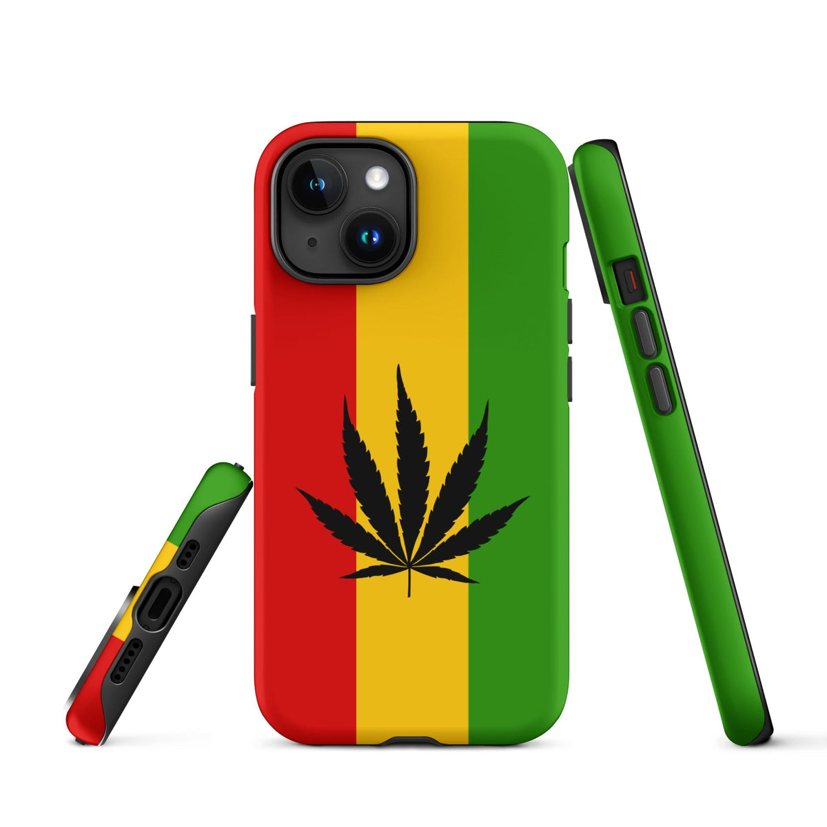 Rasta Leaf Tough Cellphone Case for iPhone® - Conscious Apparel Store