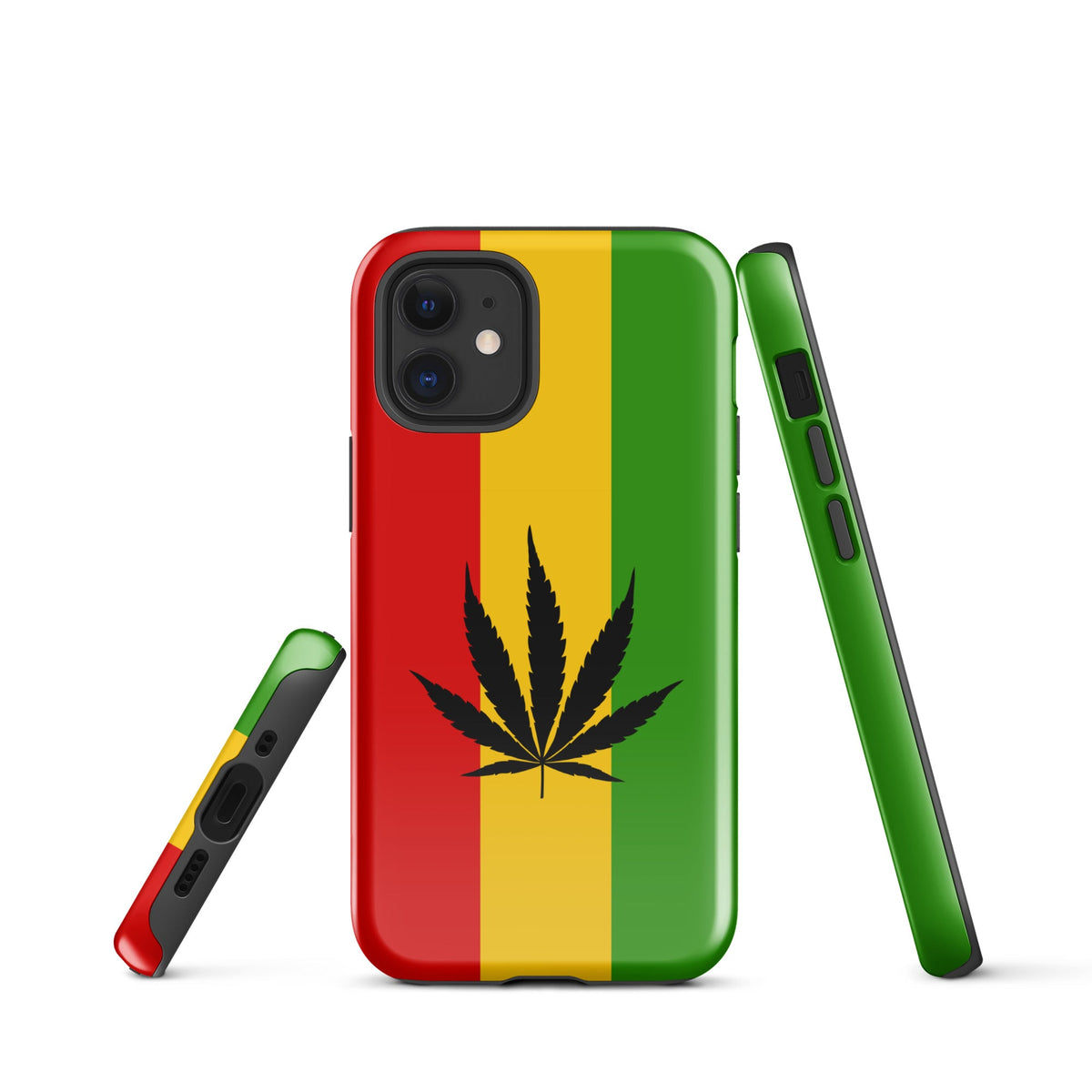 Rasta Leaf Tough Cellphone Case for iPhone® - Conscious Apparel Store
