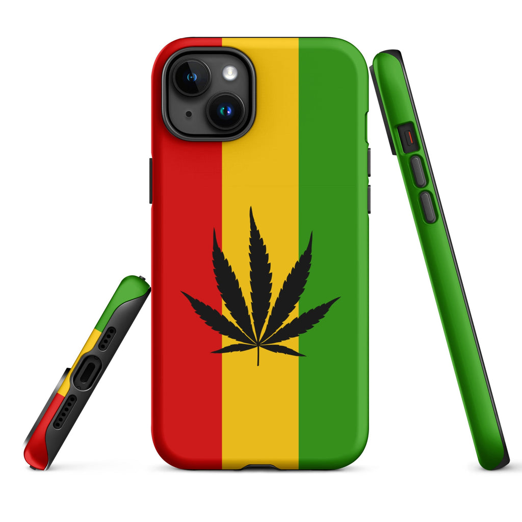 Rasta Leaf Tough Cellphone Case for iPhone® - Conscious Apparel Store