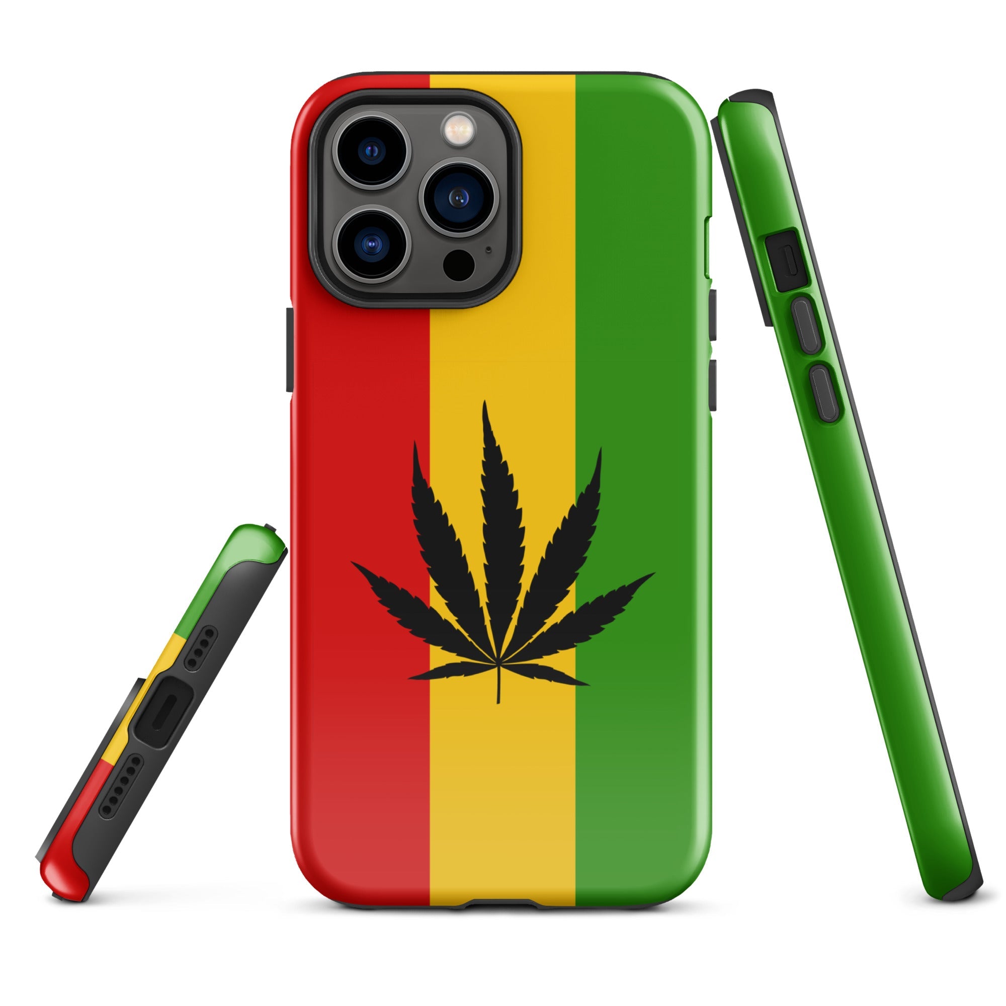 Rasta Leaf Tough Cellphone Case for iPhone® - Conscious Apparel Store