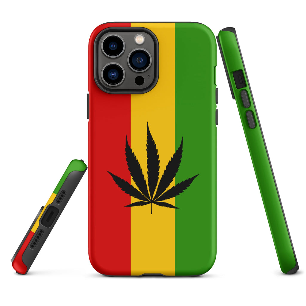 Rasta Leaf Tough Cellphone Case for iPhone® - Conscious Apparel Store