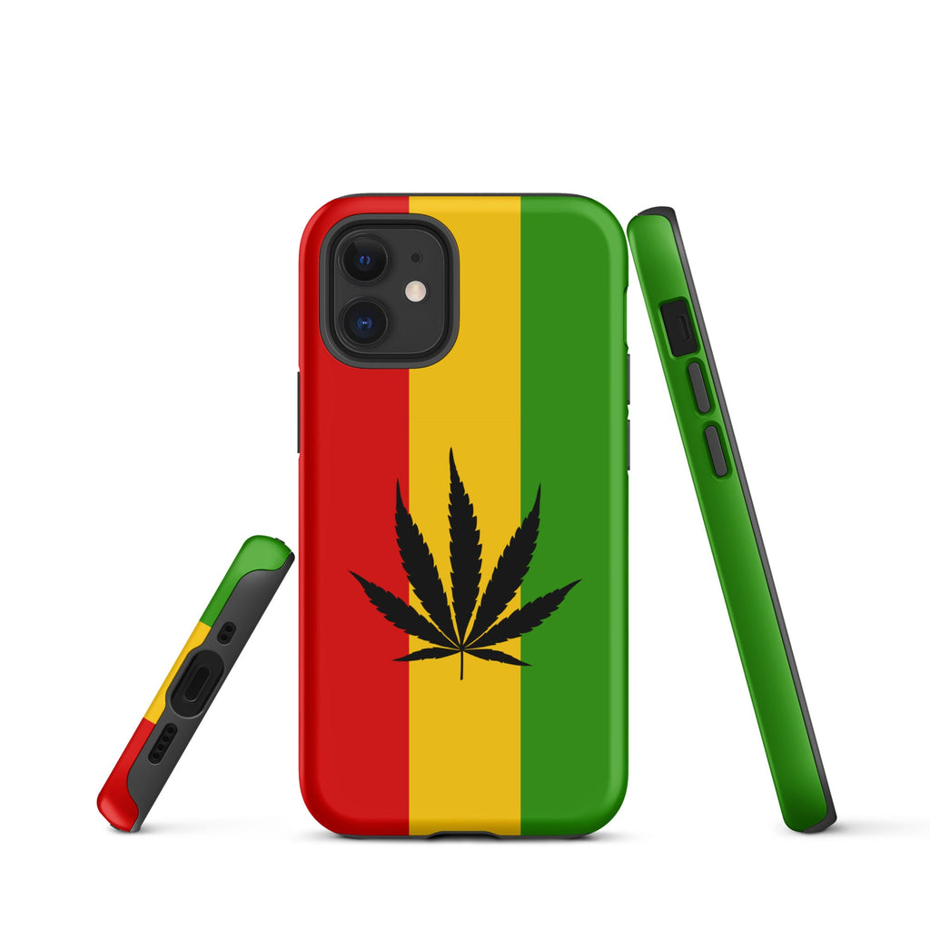 Rasta Leaf Tough Cellphone Case for iPhone® - Conscious Apparel Store