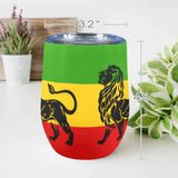 Rasta Lion Flag 12oz Wine Tumbler - Conscious Apparel Store