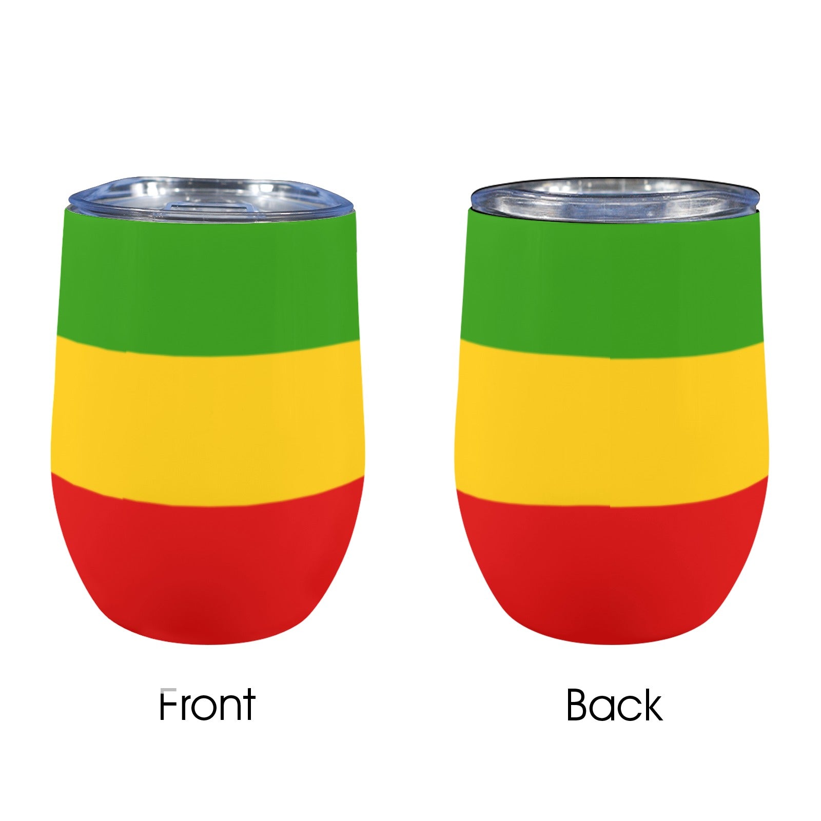 Rastafarian Flag 12oz Wine Tumbler - Conscious Apparel Store
