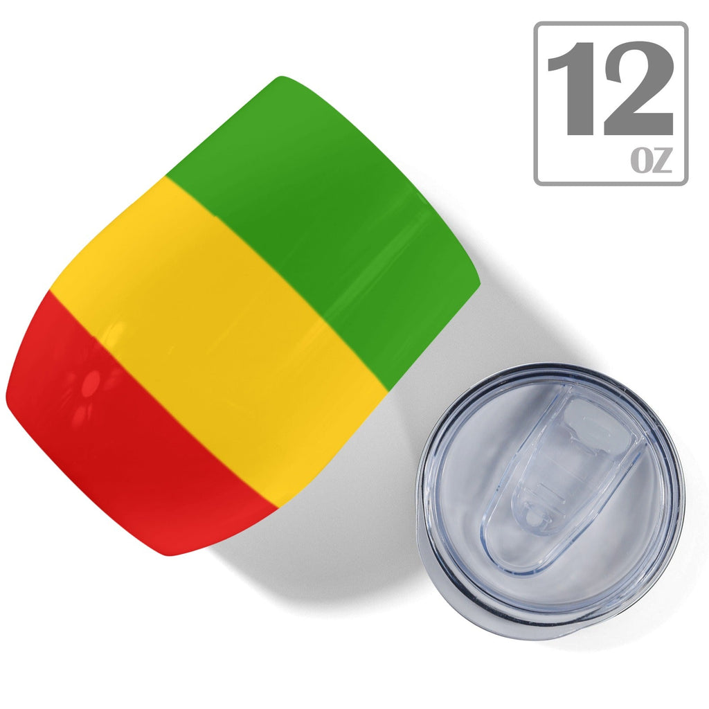 Rastafarian Flag 12oz Wine Tumbler - Conscious Apparel Store