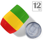 Rastafarian Flag 12oz Wine Tumbler - Conscious Apparel Store