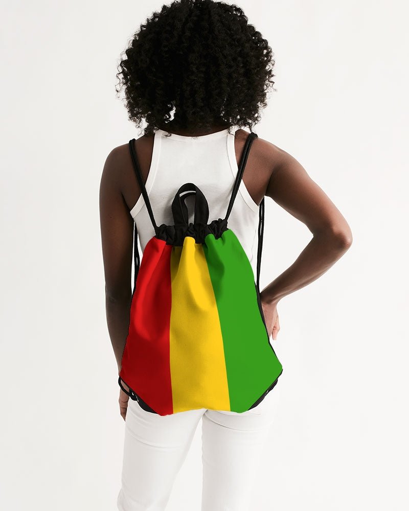 Rastafarian Flag Canvas Drawstring Bag - Conscious Apparel Store