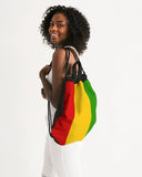 Rastafarian Flag Canvas Drawstring Bag - Conscious Apparel Store
