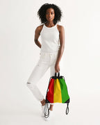 Rastafarian Flag Canvas Drawstring Bag - Conscious Apparel Store