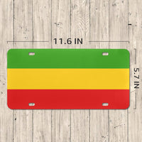 Rastafarian Flag Custom License Plate - Conscious Apparel Store