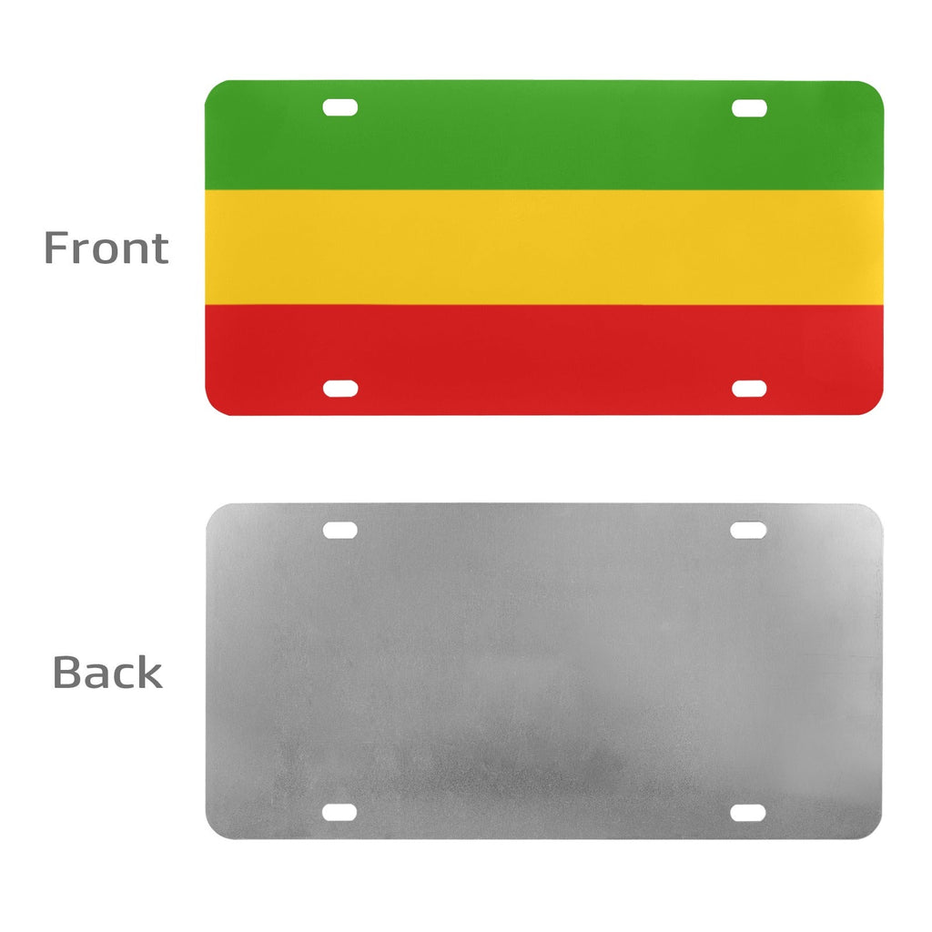 Rastafarian Flag Custom License Plate - Conscious Apparel Store