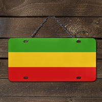 Rastafarian Flag Custom License Plate - Conscious Apparel Store