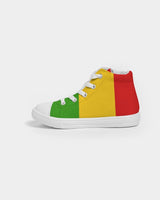 Rastafarian Flag Kids Hightop Canvas Shoe - Conscious Apparel Store