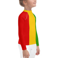 Rastafarian Flag Kids Rash Guard - Conscious Apparel Store